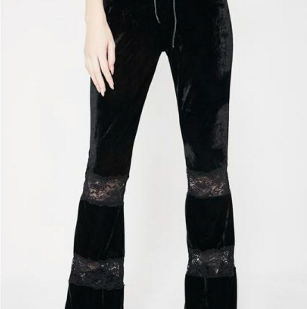 Killstar velvet and lace pants